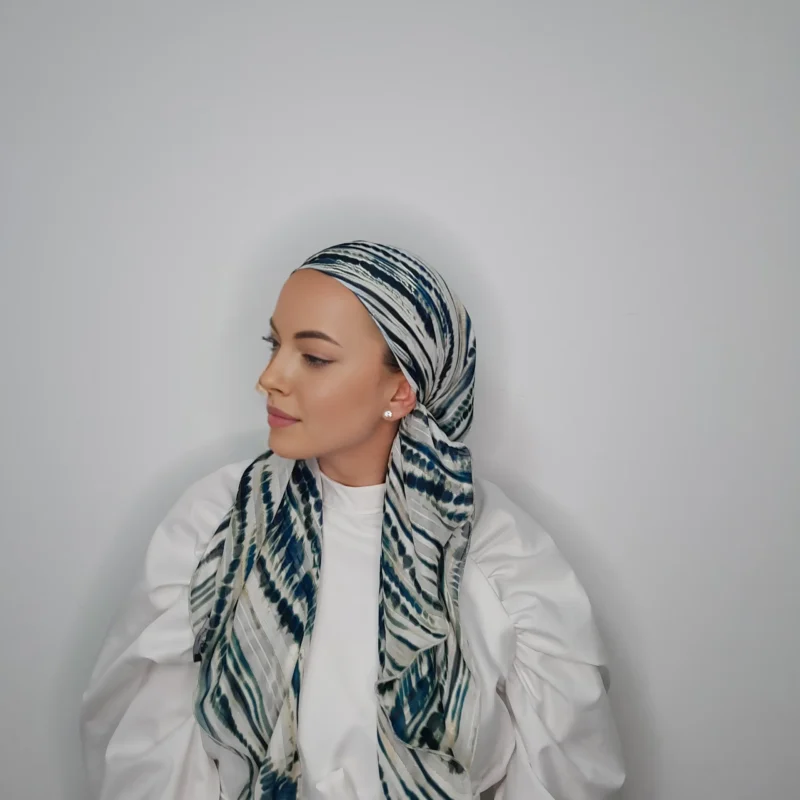 ⁦שיפון הדפס אבן פסי טורקיז⁩ – תמונה ⁦2⁩