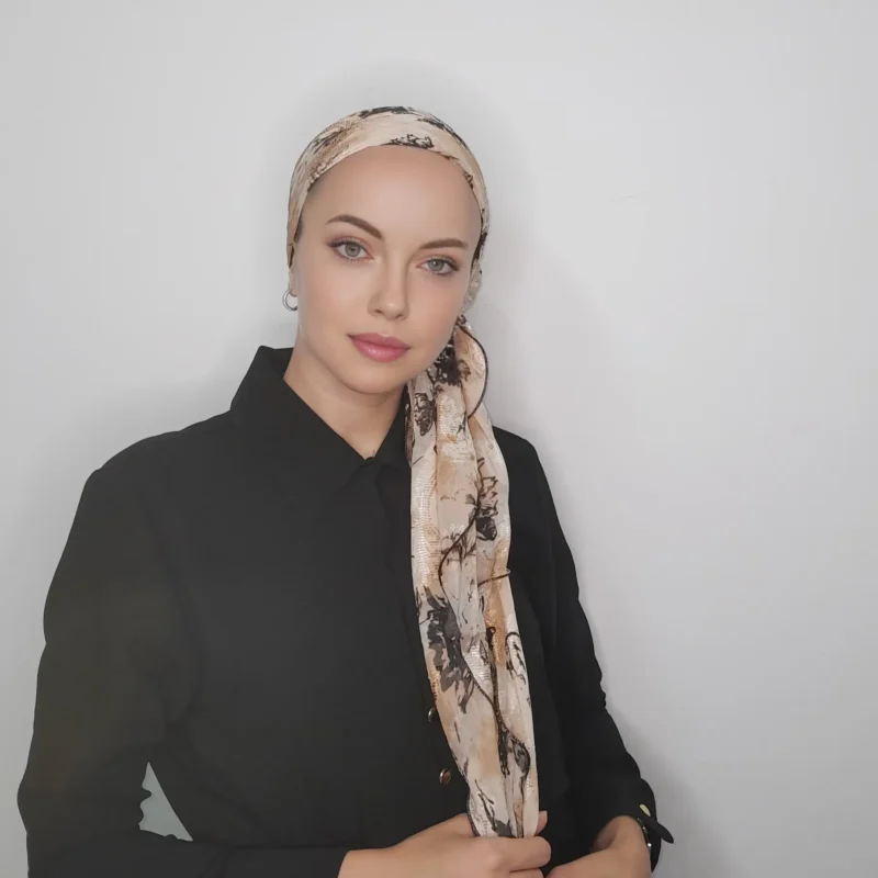 ⁦שיפון הדפס שמנת שחור⁩ – תמונה ⁦2⁩