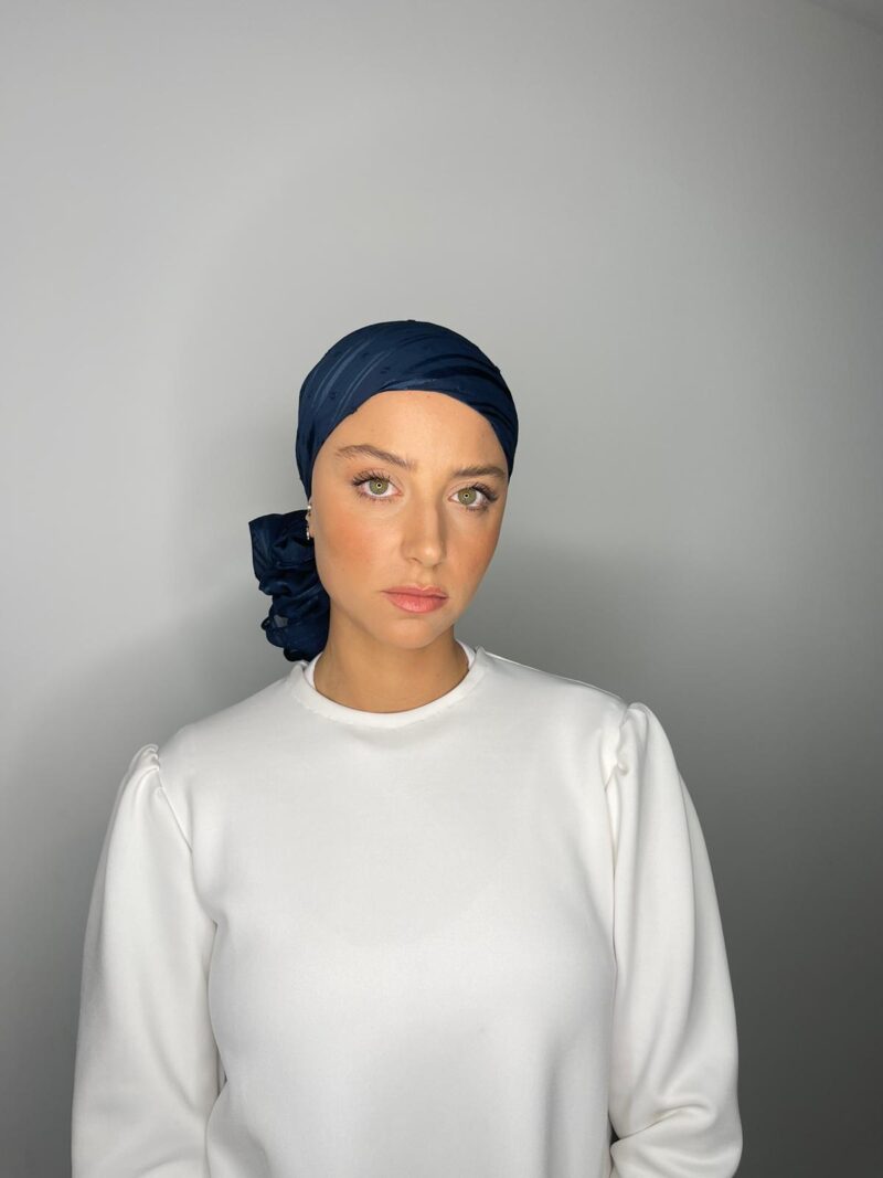 ⁦שיפון טורקיז כהה נוצץ⁩ – תמונה ⁦4⁩