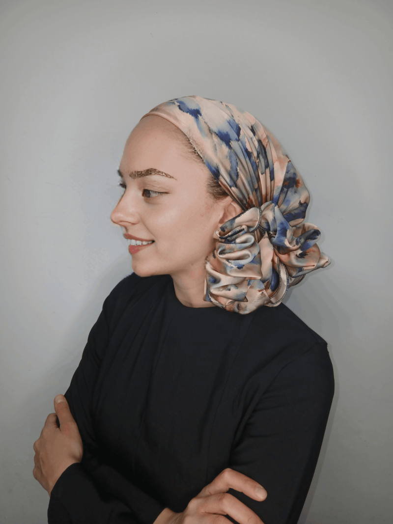 ⁦קרפ סאטן הדפס צבעוני⁩ – תמונה ⁦5⁩