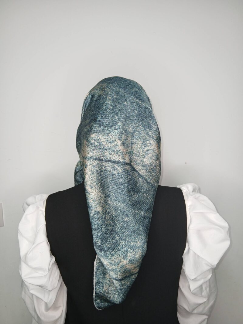 ⁦קרפ סאטן הדפס טורקיז⁩ – תמונה ⁦7⁩