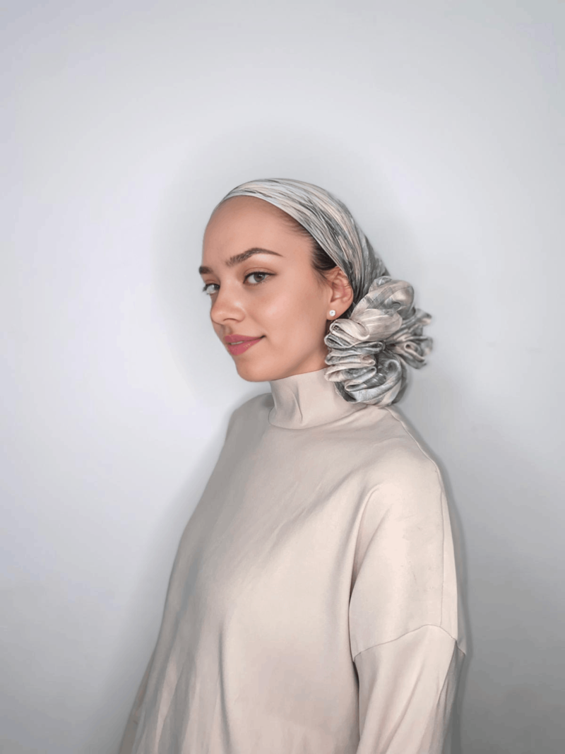 ⁦שיפון אבן וירוק חוטי זהב נוצץ⁩ – תמונה ⁦3⁩