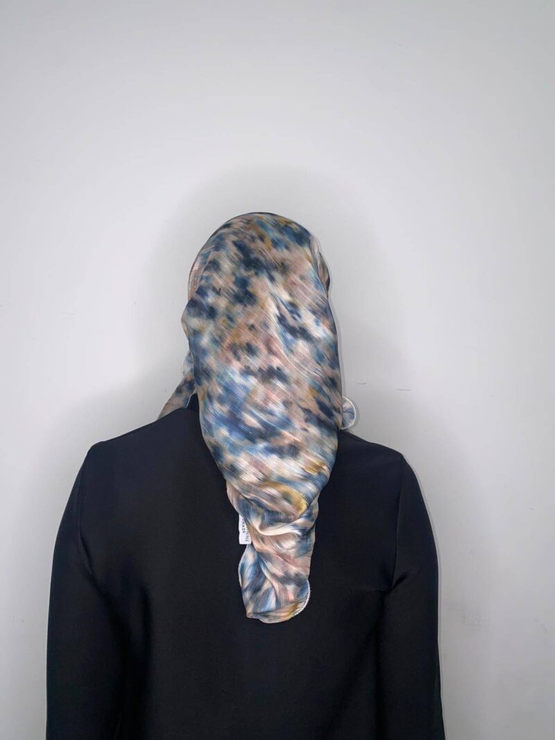 ⁦שיפון הדפס צבעוני חוטי זהב נוצץ⁩ – תמונה ⁦6⁩