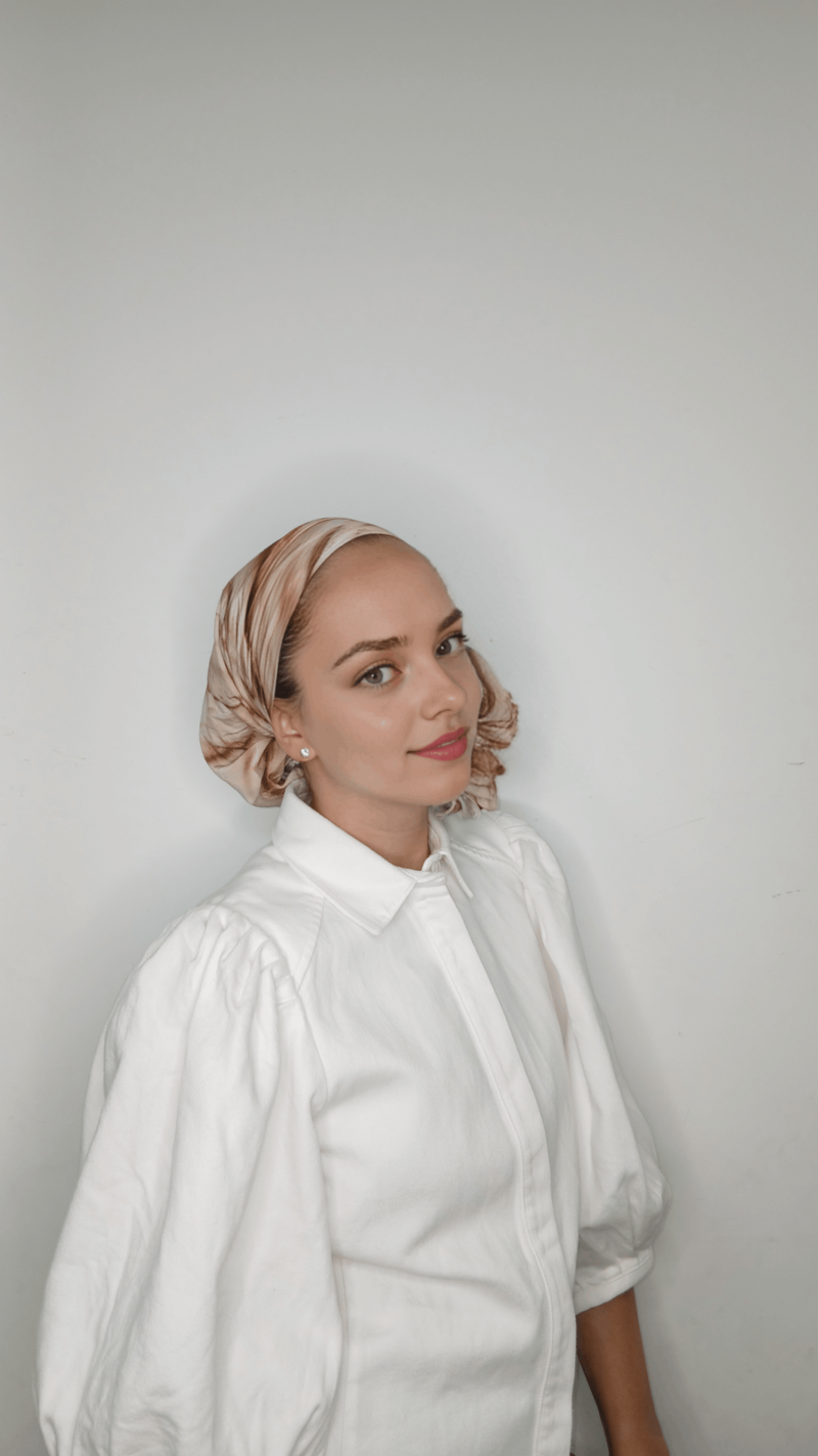 ⁦מטפחת כותנה הדפס אומברה⁩ – תמונה ⁦4⁩